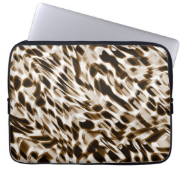 茶色の曲がり穴を動かし、黒と白 ラップトップスリーブ