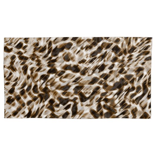 茶色の曲がり穴を動かし、黒と白 枕カバー (正面左)