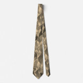 茶色の曲線の三角形またはセピアの起伏 ネクタイ (正面)