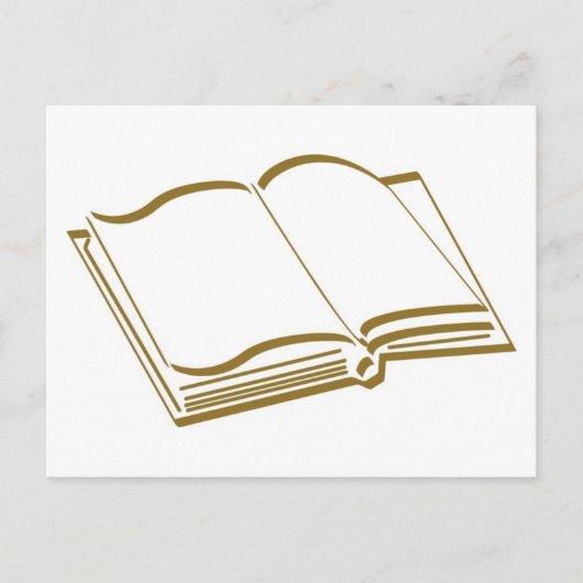 茶色の書道線空白の書 ポストカード (正面)