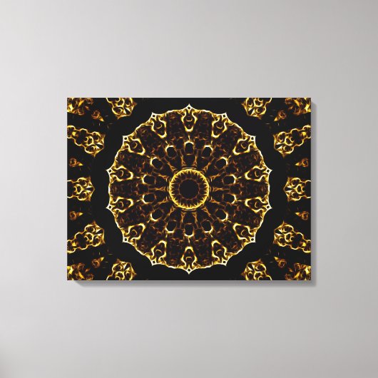 茶色の曼荼羅 キャンバスプリント (正面)