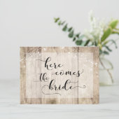 茶色の木が花嫁来の犬のサインを照らす 招待状 (スタンド正面)