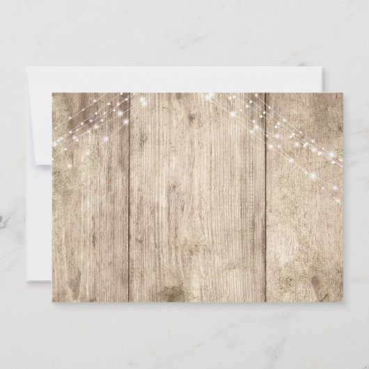 茶色の木が花嫁来の犬のサインを照らす 招待状 (裏面)