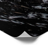 茶色の木に白いプリント ポスター (角)