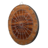 茶色の木のテクスチャの円 ダーツボード (正面右)