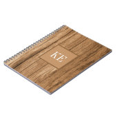 茶色の木のテクスチャフォト ノートブック (左側)