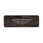 茶色の木のテクスチャプロフェッショナルエレガントモダン ラベル (正面)