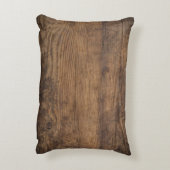 茶色の木のテクスチャ抽象芸術の背景 アクセントクッション (裏面(縦))