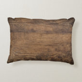 茶色の木のテクスチャ抽象芸術の背景 アクセントクッション (裏面)