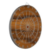 茶色の木のテクスチャ ダーツボード (正面左)