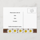 茶色の木のデイジーチェーン写真の保存日付 案内ポストカード (裏面)