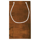 茶色の木のパ素朴ターン スモールペーパーバッグ (裏面)