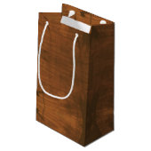 茶色の木のパ素朴ターン スモールペーパーバッグ (裏面アングル)
