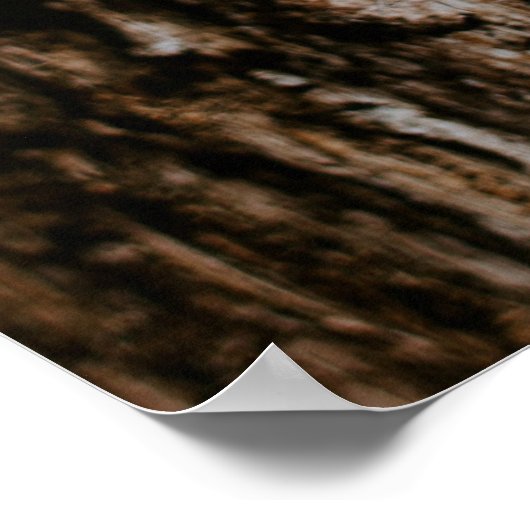 茶色の木の丸太 ポスター (角)