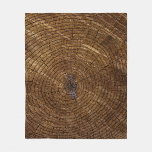 茶色の木の幹 フリースブランケット (正面)