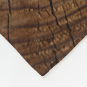 茶色の木の幹 フリースブランケット (角)