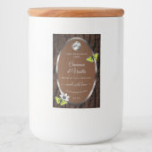 茶色の木の樹皮シルバーフレーム製品ラベルロゴ フードラベル (正面)