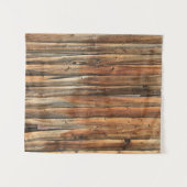 茶色の木の表面 タペストリー (正面(横))