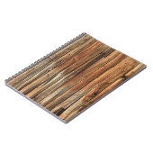 茶色の木の表面 ノートブック (左側)