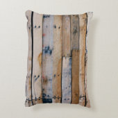 茶色の木壁 アクセントクッション (裏面(縦))