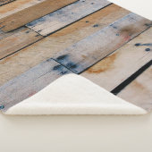 茶色の木壁 シェルパブランケット (3/4)