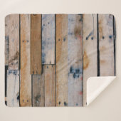 茶色の木壁 シェルパブランケット (正面(横))