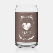 茶色の木材の田舎結婚のヴィンテージスタイル ガラス缶 (裏面)