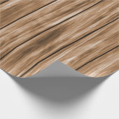 茶色の木材パネル ラッピングペーパー (角)