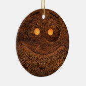 茶色の木材 セラミックオーナメント (右)