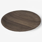 茶色の木材 ペーパープレート (アングル)
