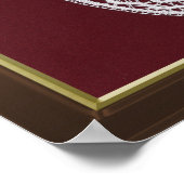 茶色の木枠と金ゴールド縁どカスタム写真の位置 ポスター (角)