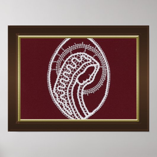 茶色の木枠と金ゴールド縁どカスタム写真の位置 ポスター (正面)