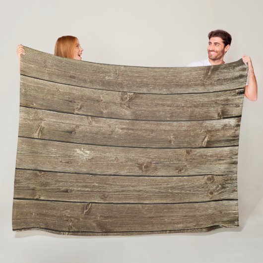 茶色の木柄ハンサム素朴 フリースブランケット (インサイチュ)