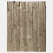 茶色の木柄ハンサム素朴 フリースブランケット (正面)