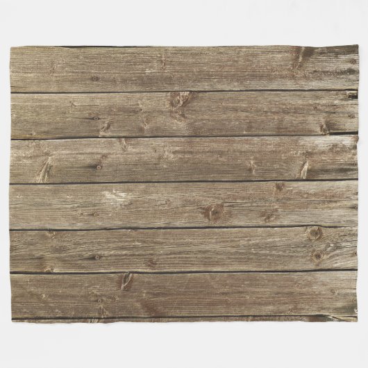 茶色の木柄ハンサム素朴 フリースブランケット (正面(横))