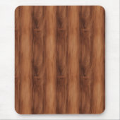 茶色の木目のテクスチャ、茶色の木目のパターン マウスパッド (正面)