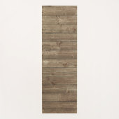 茶色の木目のパターン自然 ヨガマット (正面)