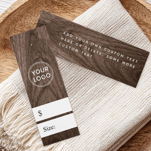 茶色の木目のルック価格ラベル