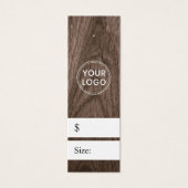 茶色の木目のルック価格ラベル (正面)