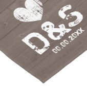 茶色の木目の国の結婚式のテーブルランナー ショートテーブルランナー (コーナー)