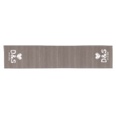 茶色の木目の国の結婚式のテーブルランナー ショートテーブルランナー (横)