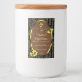 茶色の木目の木の樹皮の製品ラベル追加ロゴ フードラベル (正面)