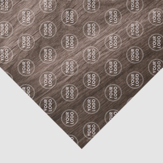 茶色の木目は、ロゴのビジネス用パッケージを追加します。 薄葉紙 (詳細)