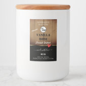 茶色の木目製品の包装ラベルロゴ フードラベル (正面)