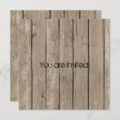 茶色の木素朴の赤ちゃんシャワー 招待状 (正面/裏面)