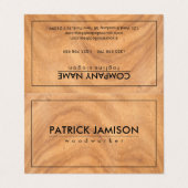 茶色の木結び目 名刺 (外部フラット)