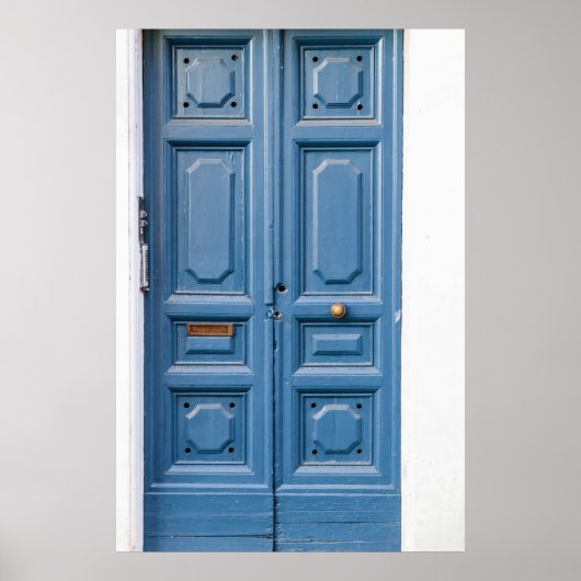 茶色の木製のパネル付きドア ポスター (正面)