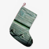 茶色の木製の引き出し スモールクリスマスストッキング (正面 (吊り時))