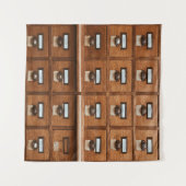 茶色の木製の引き出し タペストリー (正面(横))