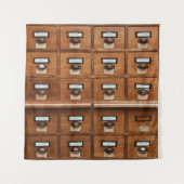 茶色の木製の引き出し タペストリー (正面)